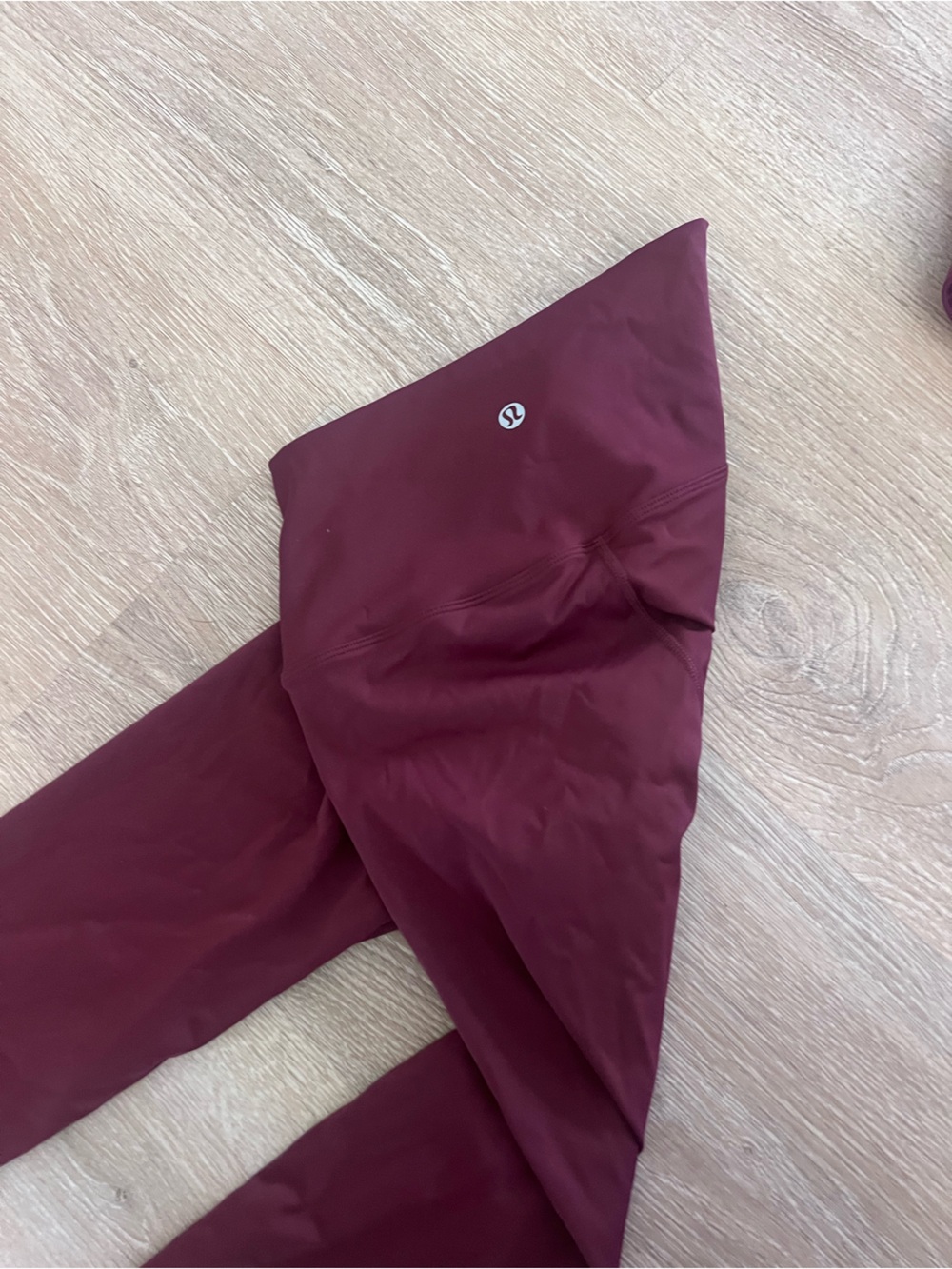 Lululemon Maroon leggings and  Sports Bra - Picture 3 of 4